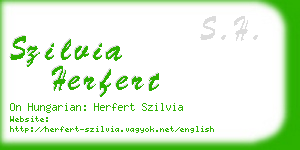 szilvia herfert business card